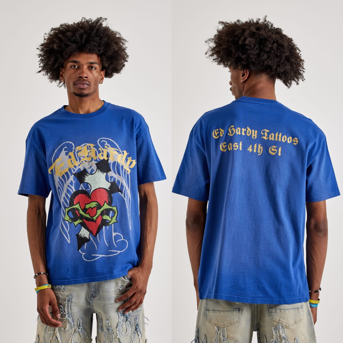 Streetwear Brand Heart - Camiseta Gráfica de Algodón con Diseño